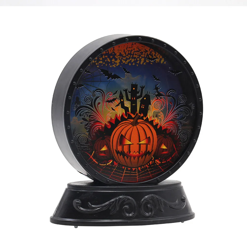 Halloween Pumpkin Vintage Light Lamp Door Room Decoration LED Lantern Party Home Props Flame Supplies | Лампы и освещение