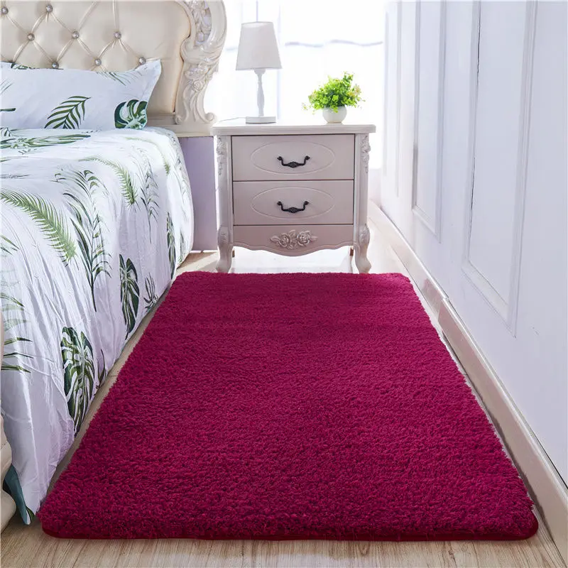Утолщенный мягкий ковер коврик с длинными волосами ворсистый для украшения дома