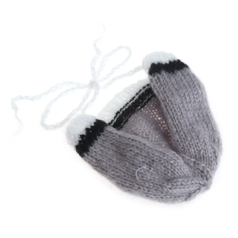 

Newborn Photography Props Mohair Ear Hat Baby Handmade Knit Soft Mohair Caps Gorro