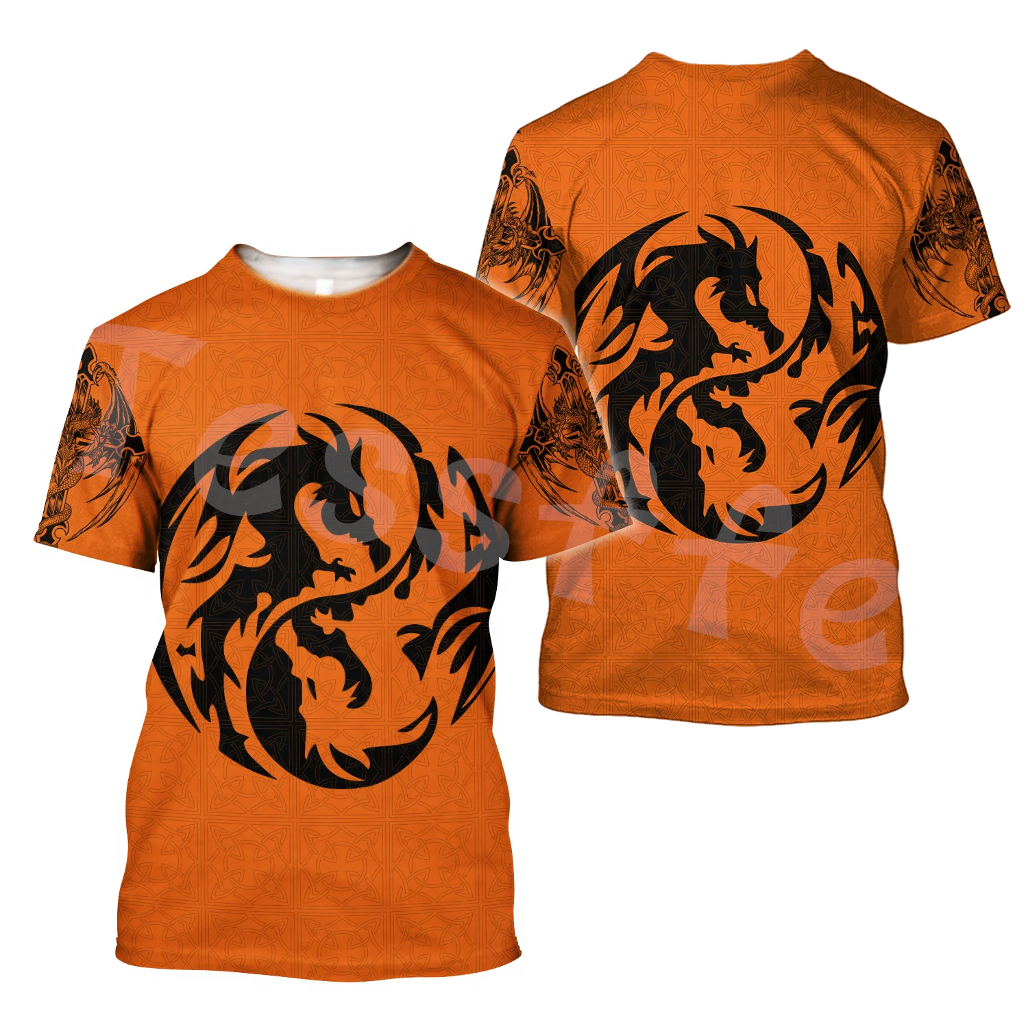 

Tessffel Newest Animal Phoenix Dragon Queen Tattoo 3DPrint Men/Women Summer Casual Funny Tee Short Sleeve T-Shirts Streetwear A1