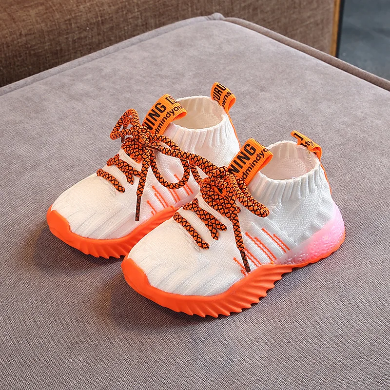 Спортивная обувь для девочек с двойной звездой Светодиодный светильник Обувь