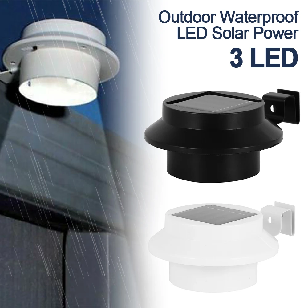 

Black/White Outdoor LED Solar Power Light Waterproof Wall Night Lamp Energy Saving Street Light Solar Light Outdoor