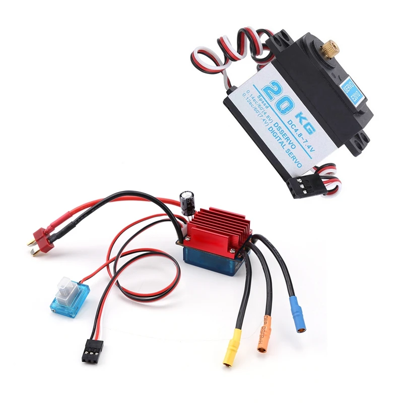 RC Running 35A Brushless ESC Electric Speed Control With 20Kg Waterproof High Torque Digital Servo Metal Gear | Игрушки и хобби