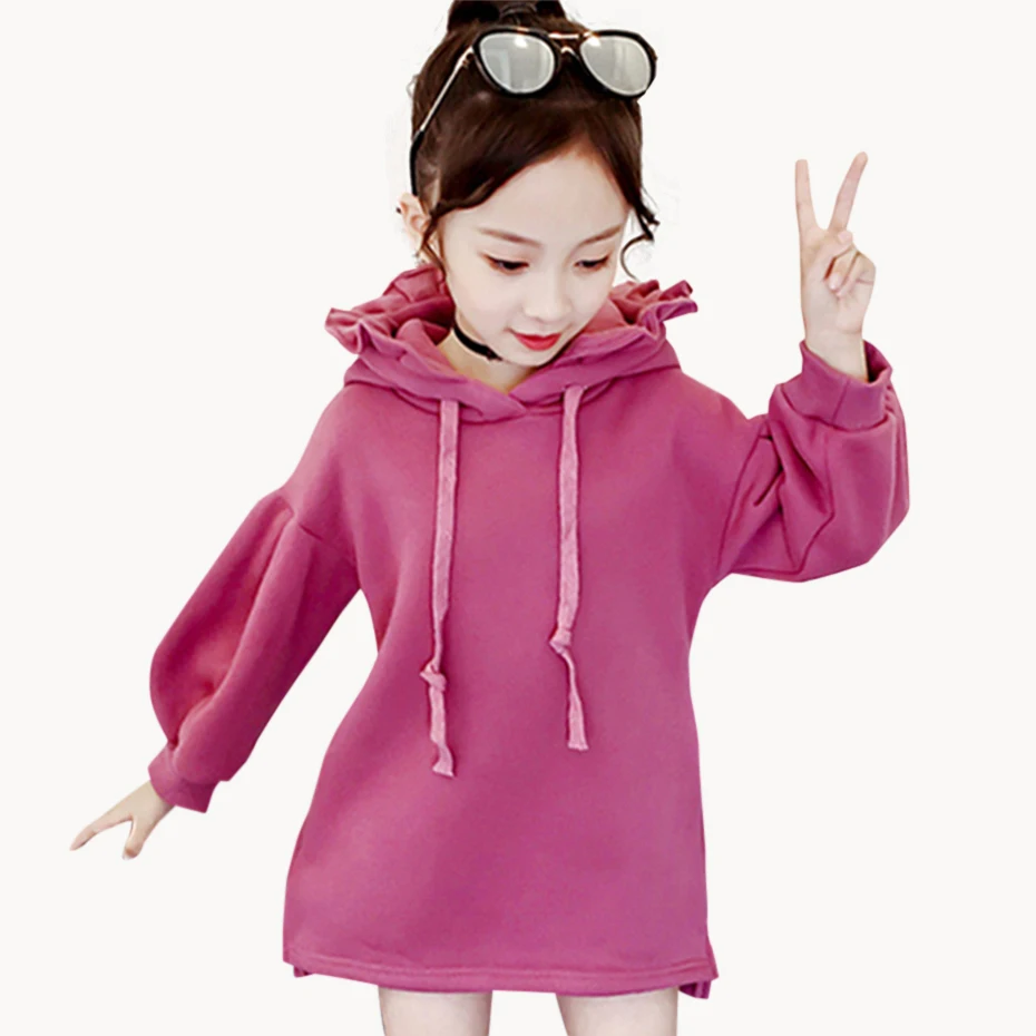 Свитер для девочек с плиссированным воротником толстовки свитер