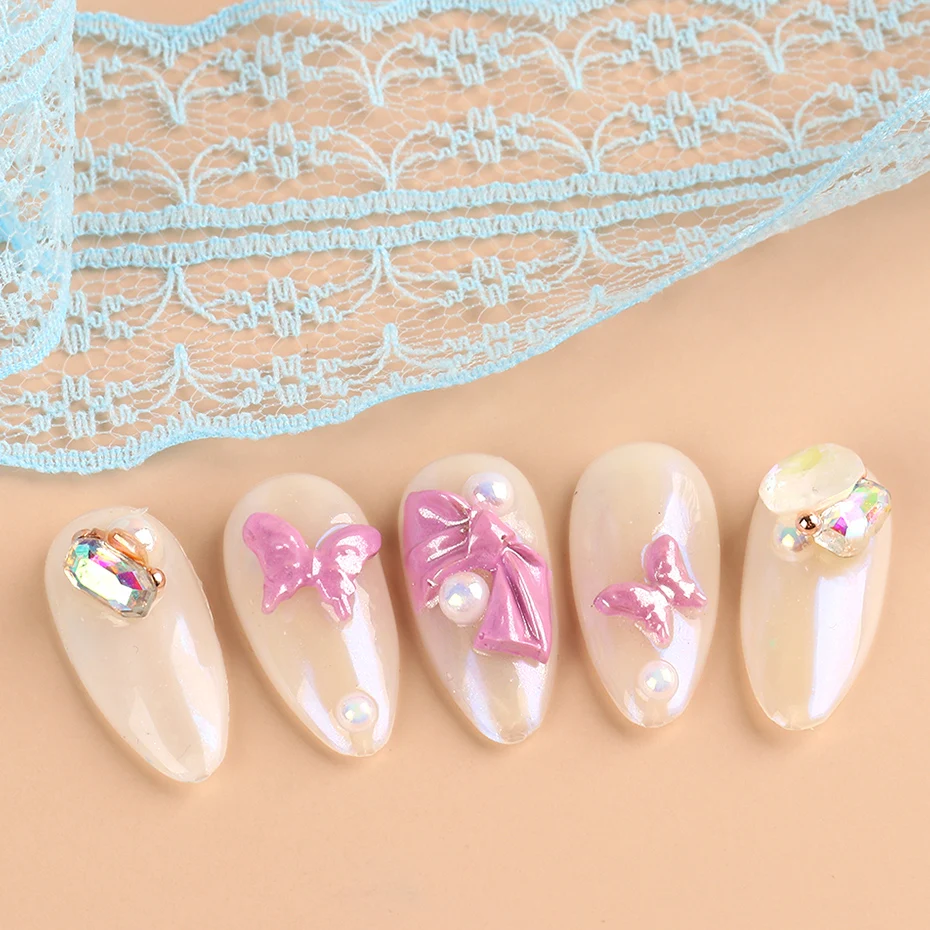 1 шт. силиконовая форма для ногтей 3D дизайн Бант бабочка УФ-гель штамповочная