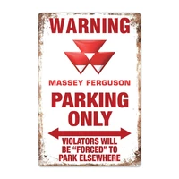 warning massey ferguson parking only tin sign vintage garage tin sign auto car motorcycle truck sign