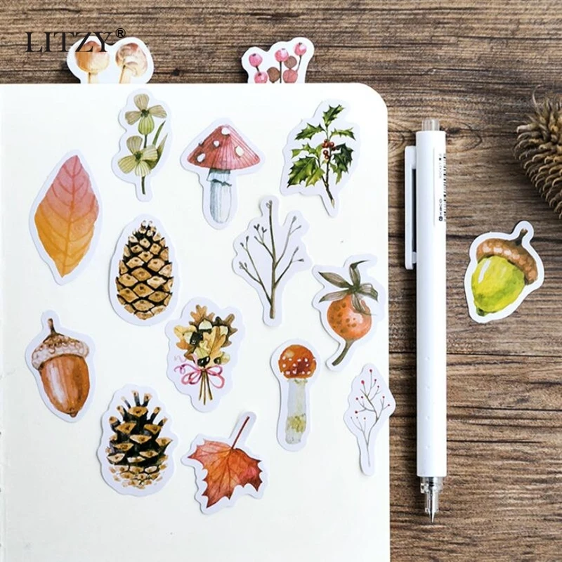 Планировщик осени 2020 стикер для дневника с лесом 46 шт./кор. каваи наклейки