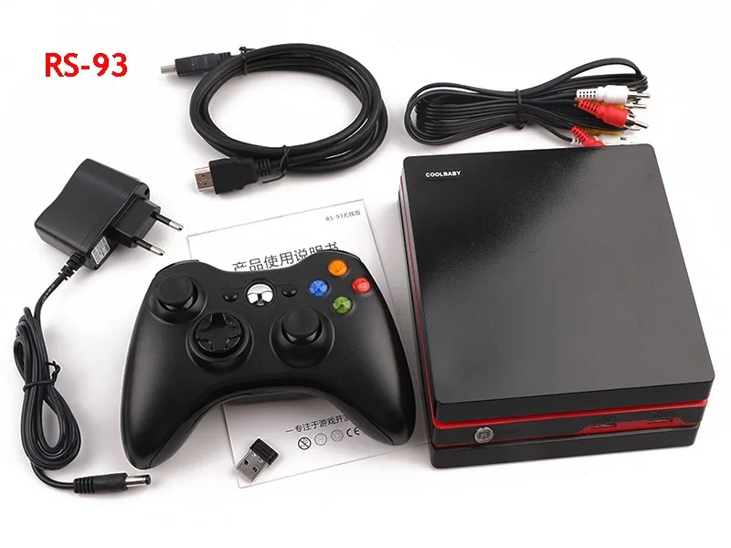 RS-34/RS-93 ТВ Видео игровая консоль 64 бит Поддержка 4K HDMI/AV выход USB беспроводной Bluetooth контроллер встроенный 600 GBA NES MD