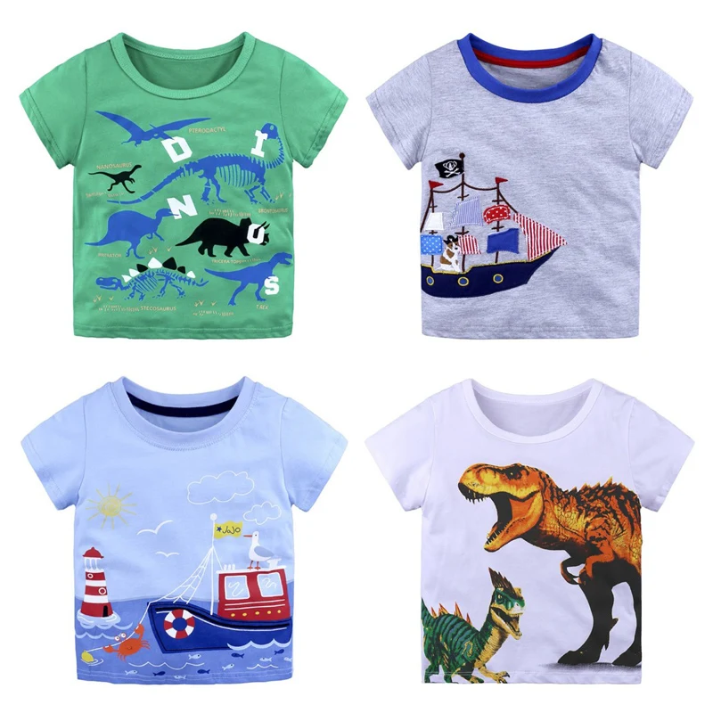 Модные детские футболки для мальчиков летняя футболка с коротким рукавом топы