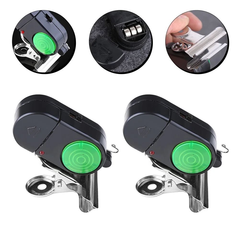 

2Pcs Electronic Fishing Pole Alarm Creative Sirens for Fishing Pole (Black)