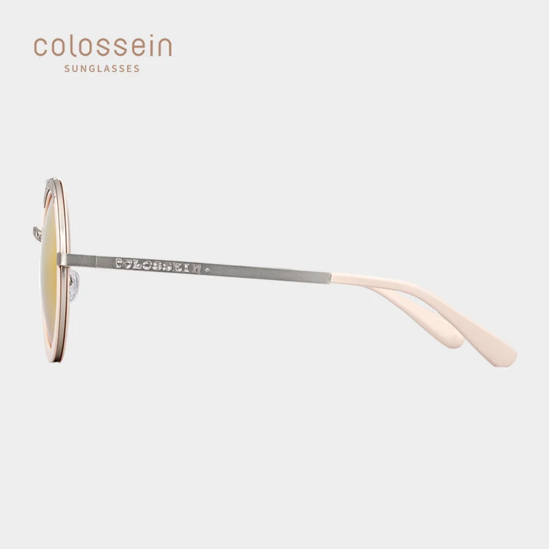 Солнцезащитные очки COLOSSEIN в круглой оправе для мужчин и женщин винтажные с