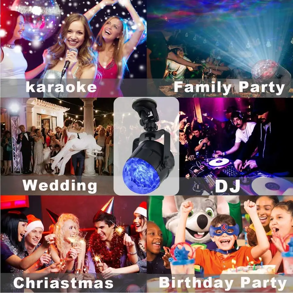 Светодиодный сценический светильник с 15 цветными режимами С ВОЛНИСТЫМ ЭФФЕКТОМ