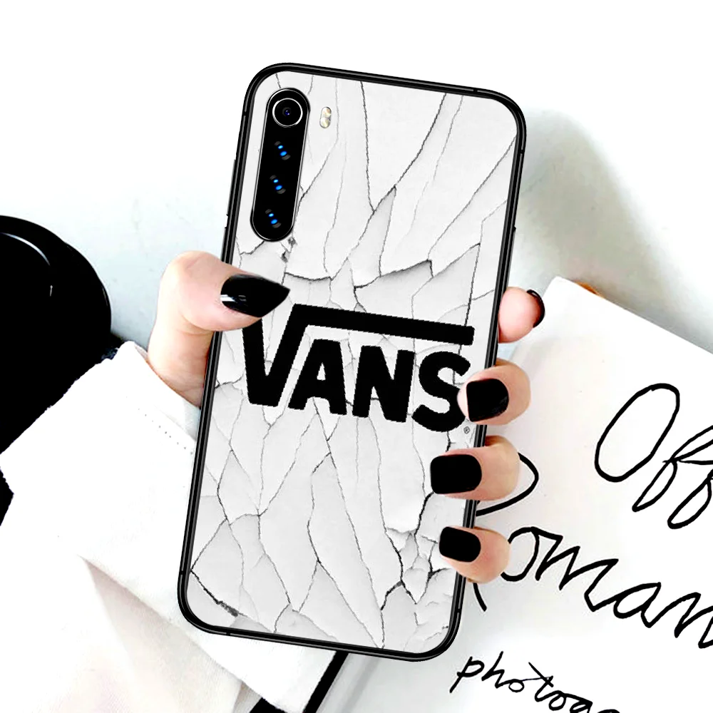 

Luxury Vans Fashion Brand Phone Case For Xiaomi Redmi Note 7 8 8T 9 9S 4X 7 7A 9A K30 Pro Ultra black Cell Tpu Back 3D Funda