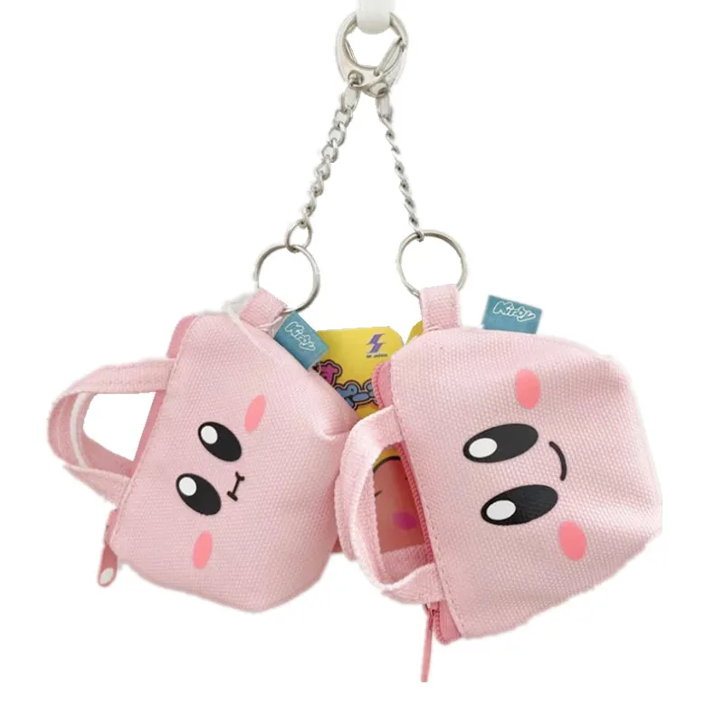 

8CM Kawaii Kirby Plush Toy Mini Bag Cartoon Star Kirby Coin Purse Earphone Bag Plush Toy for Girls Birthday Gifts