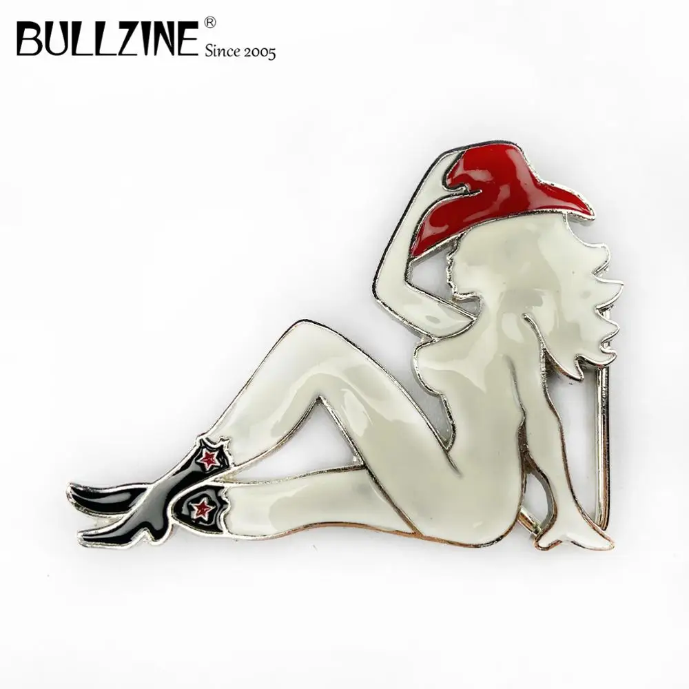 Женская пряжка для ремня Bullzine с серебряной отделкой стандартная непрерывным