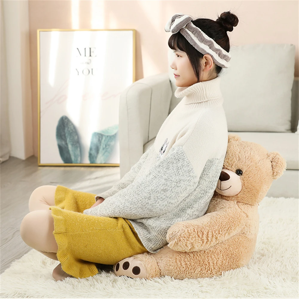 50cm Stuffed Soft Cute Animals Plush Chair Toys Teddy Bear Panda Unicorn Duck Sofa Doll Cushion For Kids Girls New Year Gifts - купить по