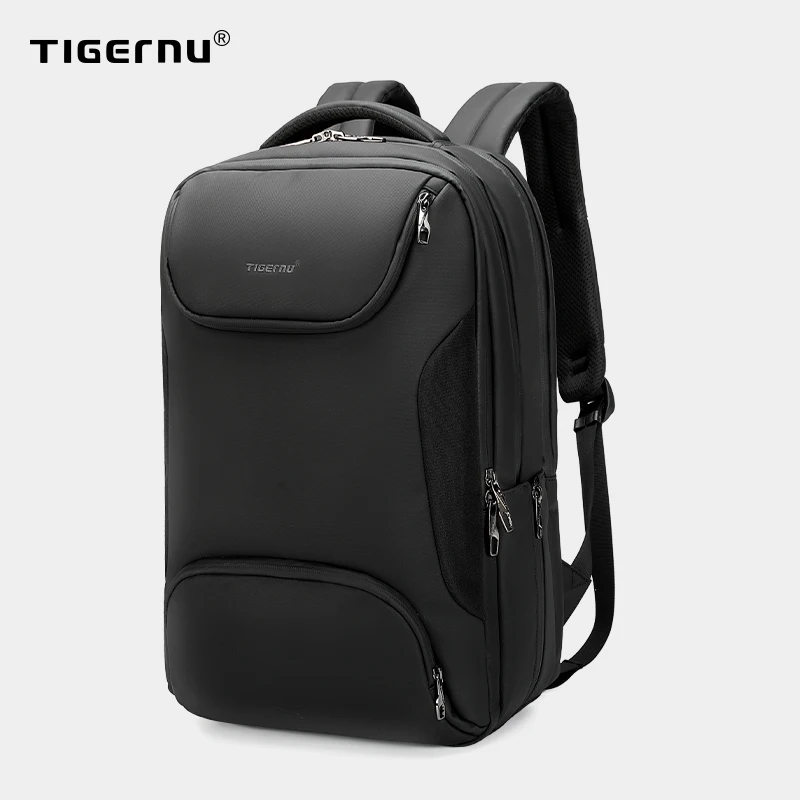 Рюкзак Tigernu мужской для ноутбука 15 6 '' водонепроницаемый из ТПУ с USB-зарядкой и