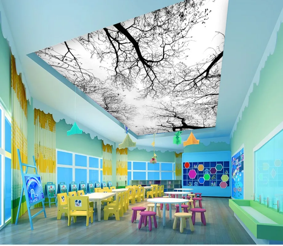 Simple ceilings HD mural Photo Wallpaper Living Room Bedroom KTV Ceiling Murals | Обустройство дома