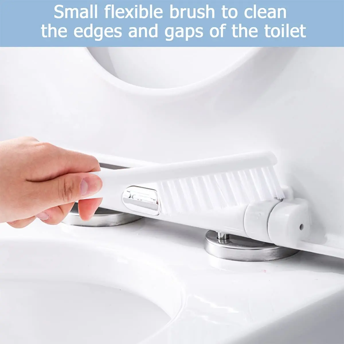 silicone toilet brush and holder set for bathroom flexible brush head with silicone bristles wall mounted deep cleaning corner free global shipping