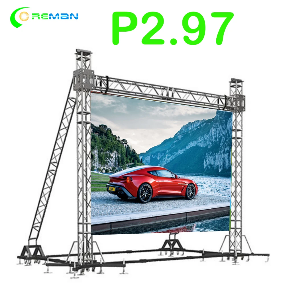 Крытый Прокат led дисплей стены тонкий видео процессор Высокая частота обновления