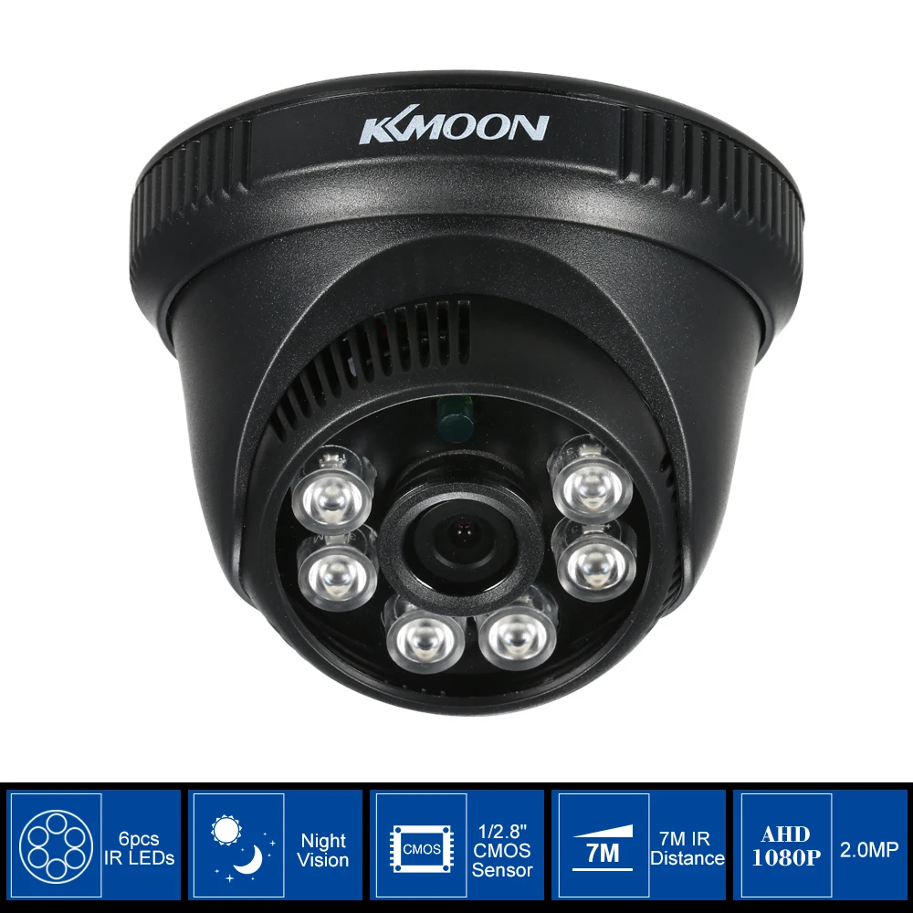 KKmoon 1080P AHD Купол CCTV Камера 2.0MP 6 шт Массив ИК светодиодов Ночное видение IR CUT