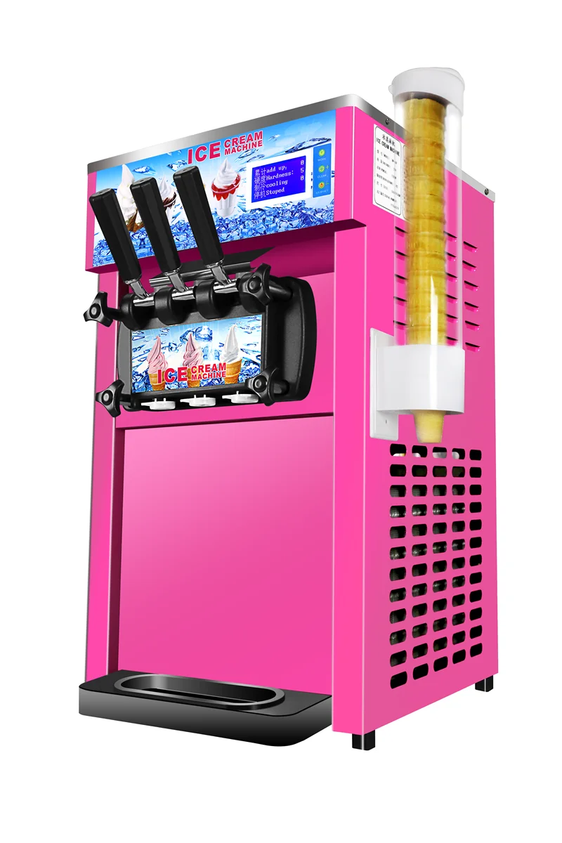 Коммерческая электрическая настольная машина для мороженого из нержавеющей