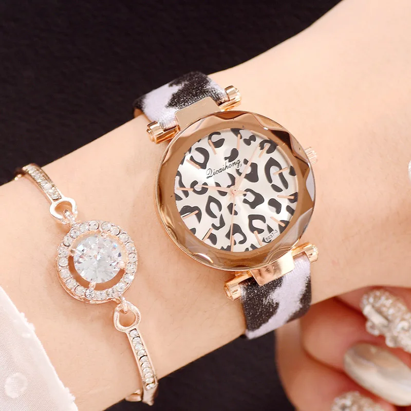 Часы женские кварцевые с леопардовым принтом 2019|Женские наручные часы| |