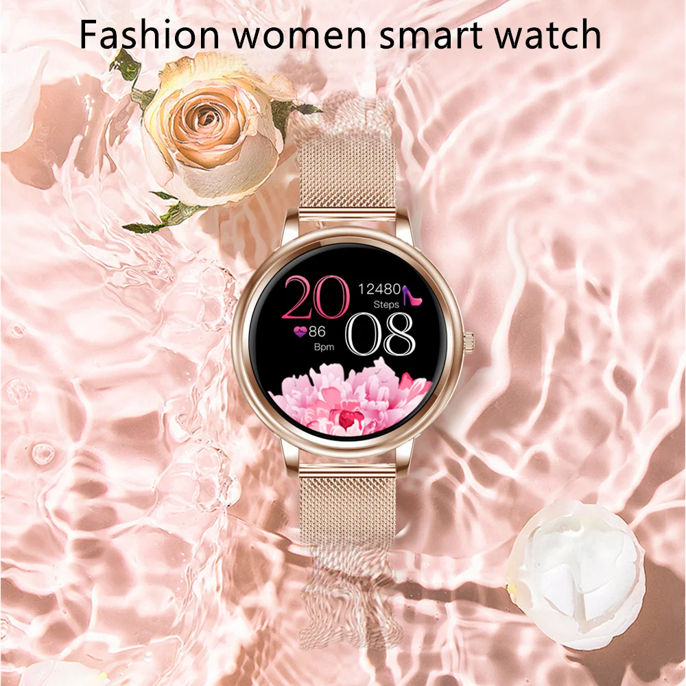 

40mm Women gold MK20 Smart watch With Heart Rate calories blood pressure smartwatch for ladies girl message reminder Android ios