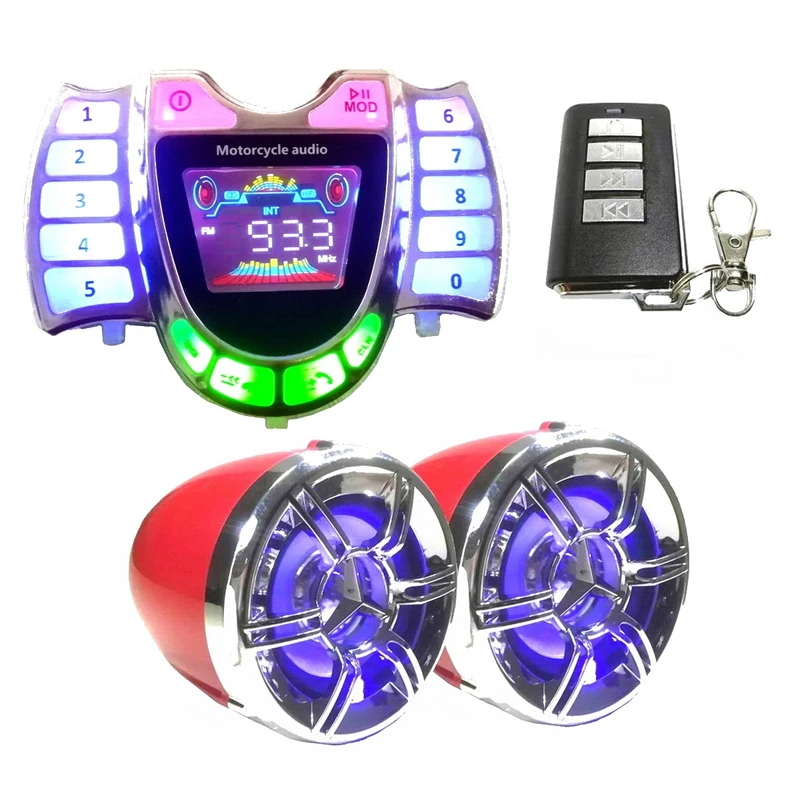 Bluetooth-стереоколонка для мотоцикла водонепроницаемая FM-радио | Автомобили и
