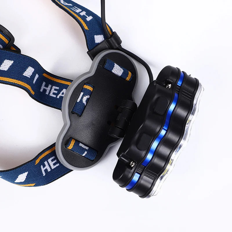 

Powerful LED Headlight Headlamp 5LED T6 Head Lamp Sensor Flashlight Torch Head Light 18650 Battery Best for Camping, Fishing
