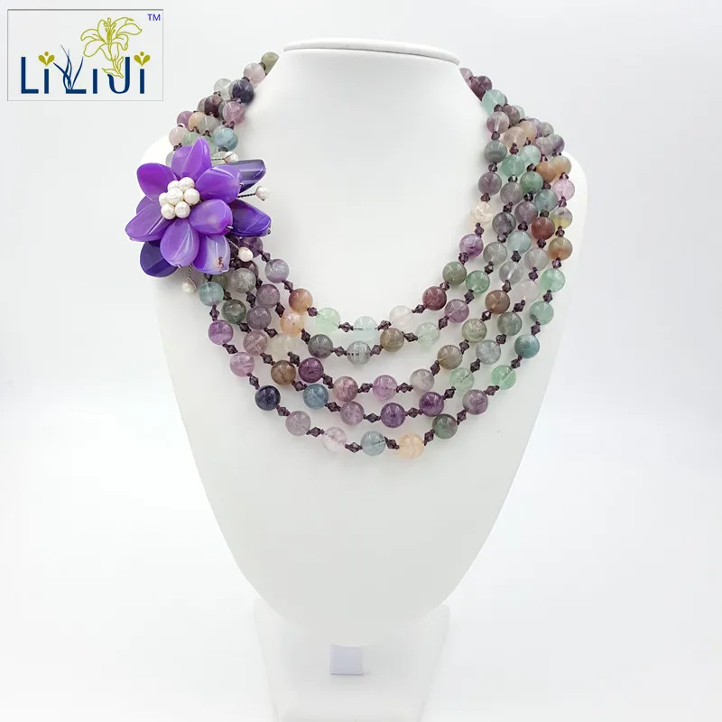 Натуральный флюорит 10 мм круглые бусины Фиолетовый Агат ручной работы большой