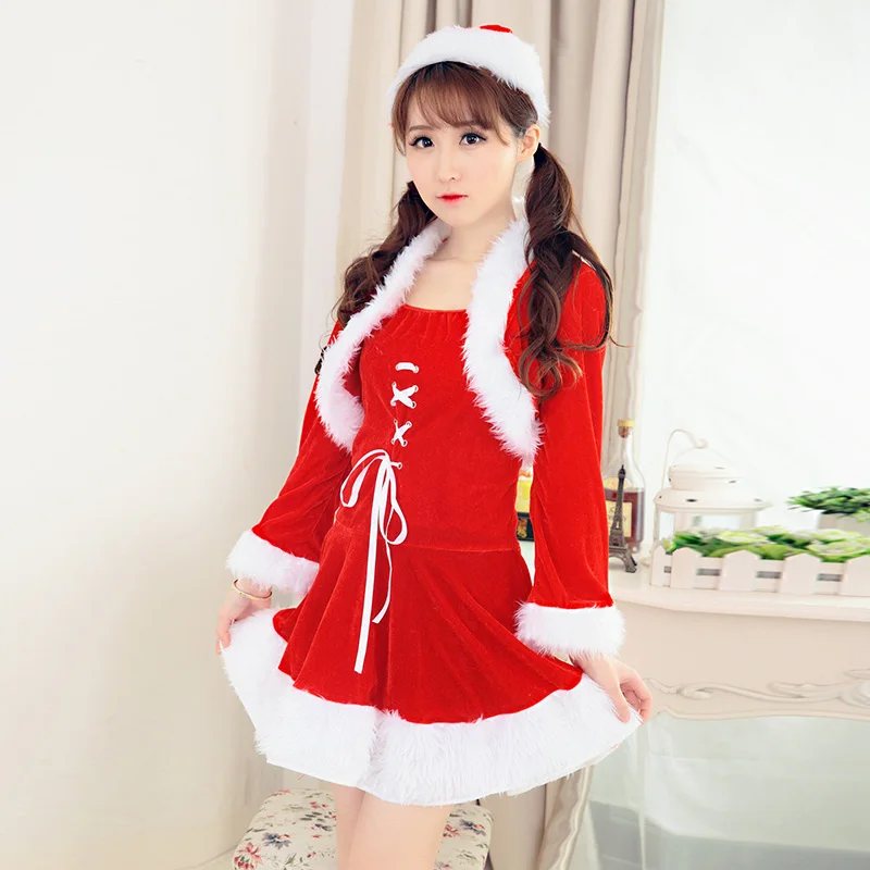 Рождественские костюмы для взрослых Санта-Клауса костюмированной вечеринки