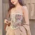 Топ женский с лямкой через шею, элегантная дизайнерская Облегающая рубашка с французским винтажным принтом, корсет с цветочным принтом, пикантный клубный Топ для вечерние, 2021 - изображение