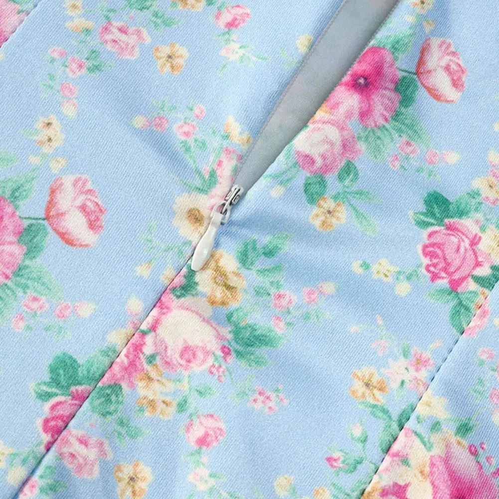 

70% Hot Sell Floral Print Tie Front Backless Sling Slim Women Maxi Dress Sundress for Beach