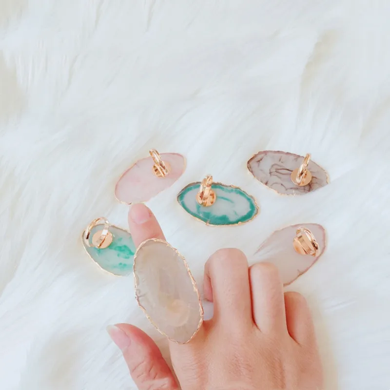

Nail Art Palette Resin Finger Ring Cream Foundation Mixing Acrylic UV Gel Polish Painting Palette Round False Nail Display Board