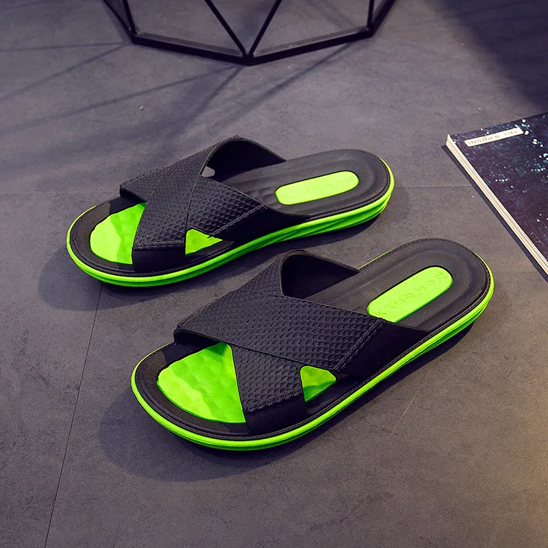 

Mens Badslippers Casual Non-slip Slides Summer Massage Flip Flops Bathroom Beach Slipper Fashion Soft Sole Man Massage Sandals