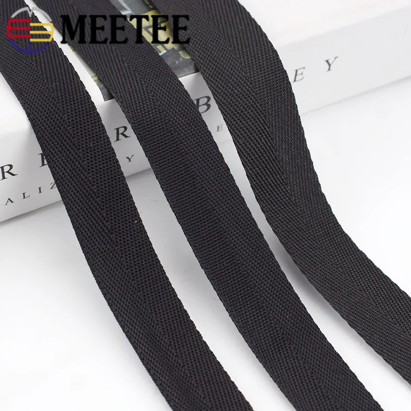 18M 0.9mm Thick Black Polypropylene PP Webbing Ribbon Band Strap Tape For Backpack Knapsack Belt DIY Garments Sewing Accessories|Тесьма| |