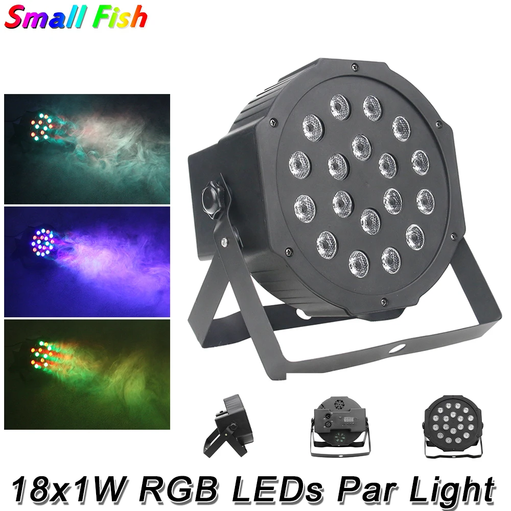 

Светодиодный плоский стробоскоп с эффектом RGB, 18x1 Вт, DMX512, для дискотек, танцев, вечеринок, свадеб
