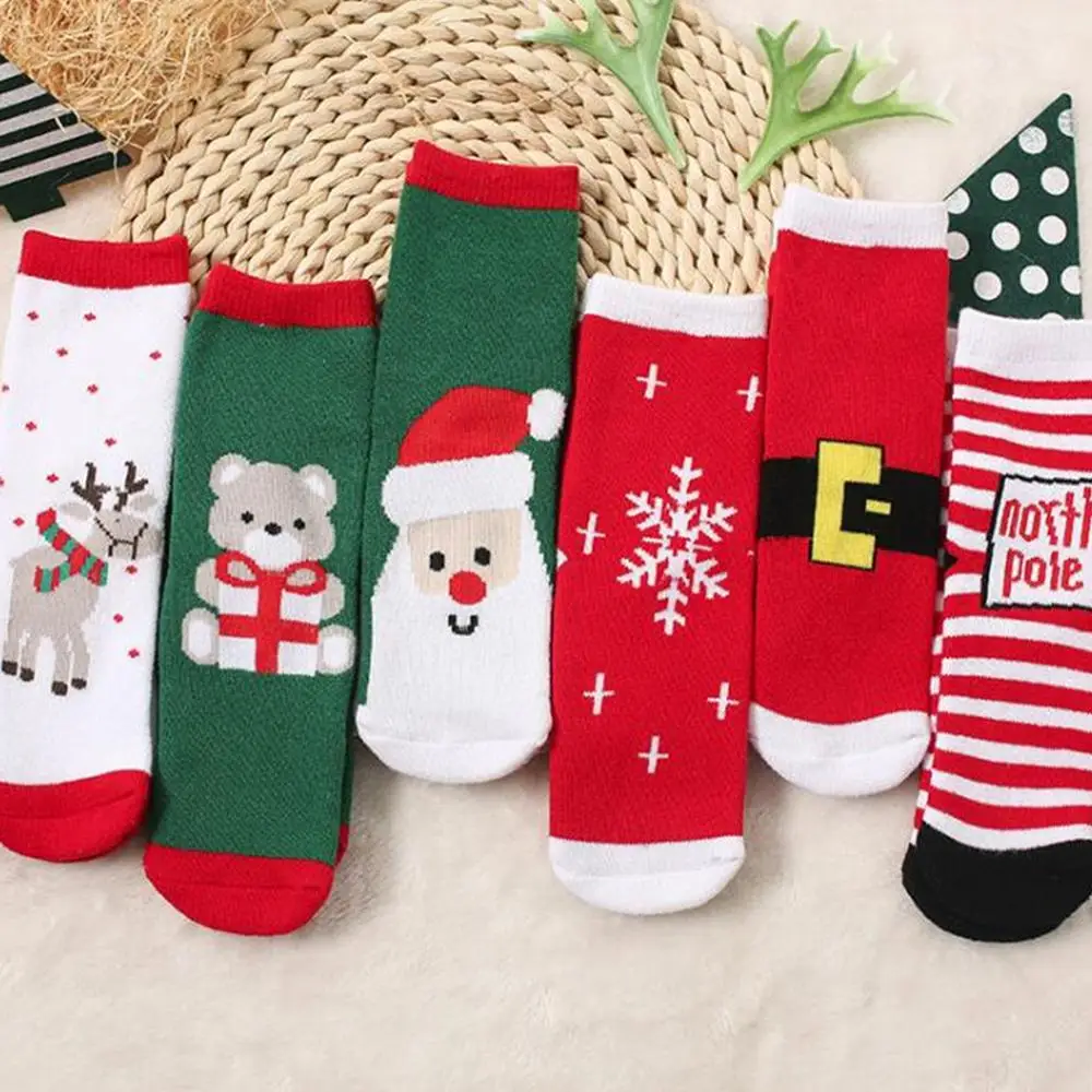 Весенне-зимние осенние рождественские детские носки для маленьких девочек и