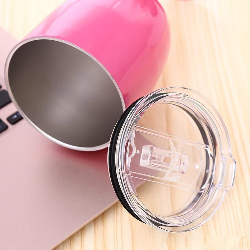 Оптовая продажа 10 унций бокал для вина es с крышкой стакан 9 цветов коктейльное