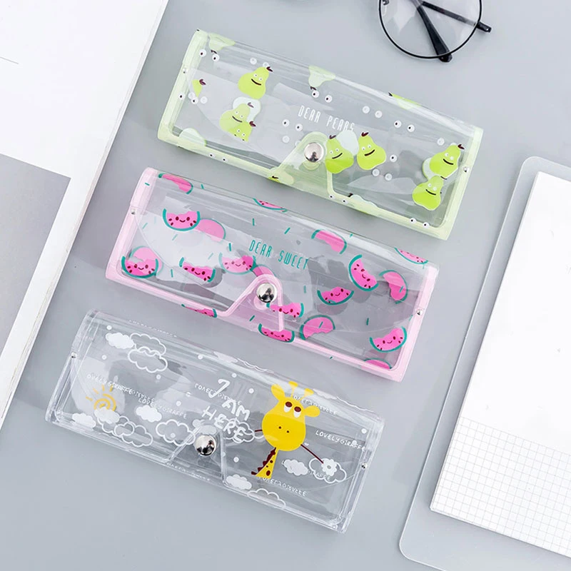 

Cartoon Cute Eye Sunglasses Glasses Box Bag Travel Glasses Case Women's Transparent PVC Protection Carry Box Eyewear Accessories