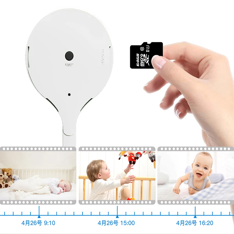 Интеллектуальный датчик температуры и влажности 1080 P, детский беспроводной монитор, видеокамера, мини ip-камера, WiFi, удаленный монитор
