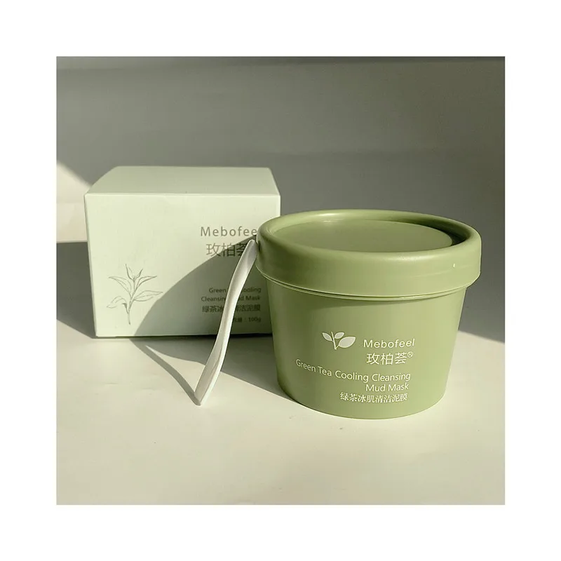 

Green Tea Clean Mud Mask Oil Control Acne Clearing Shrink Pores Solid Smearing Mask Moisturizing Deep Cleaning Face Film