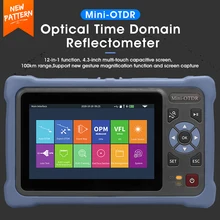 AUA800 12-in-1 100KM Mini OTDR 1310/1550nm 26/24dB Fiber Optic Reflectometer Touch Screen VFL OLS OPM Ethernet Cable Tester