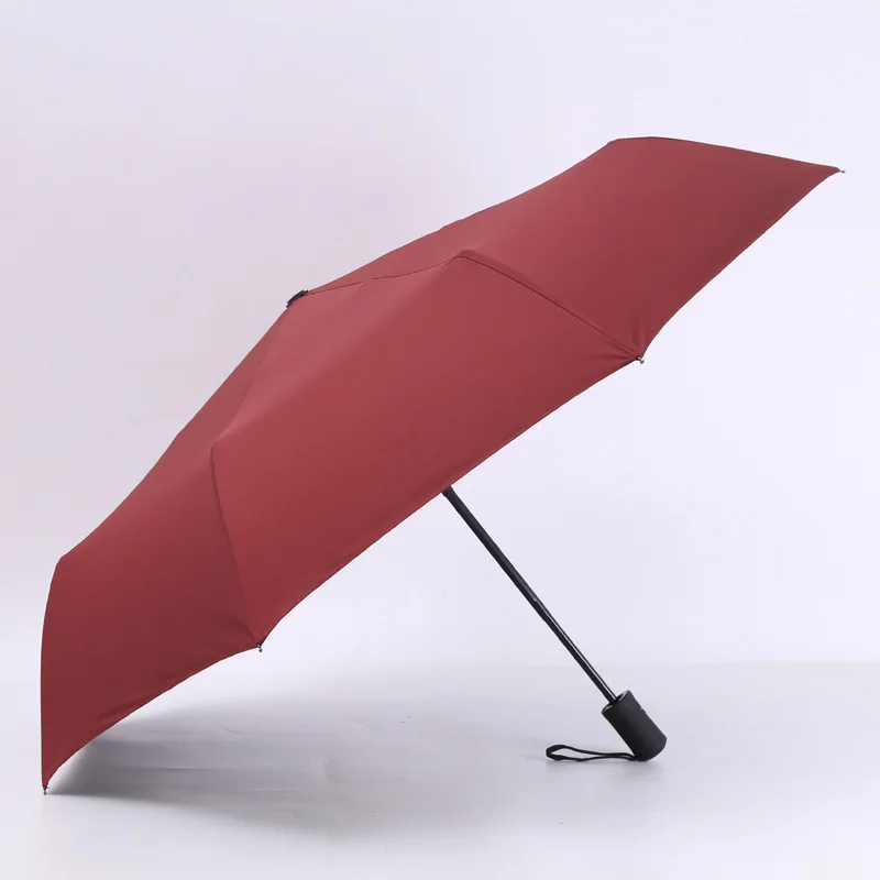 Полностью автоматический зонт для женщин от солнца и дождя складывается в три