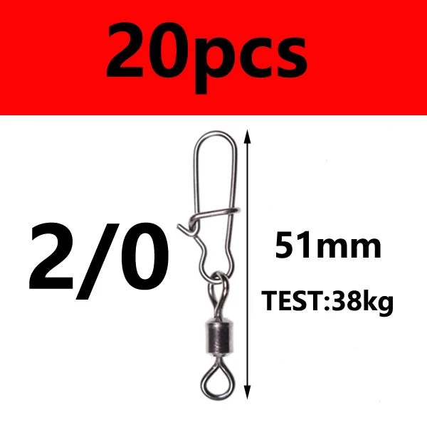 20pcs size 210 30 Вт, 20 штук морской рыбалки разъем Вращающийся шарнир из кирпечей из глины пин быстрые кнопки зажимы для рыболовной приманки рыболовные аксессуары для снаряжения - Цвет: 20pcs size 210