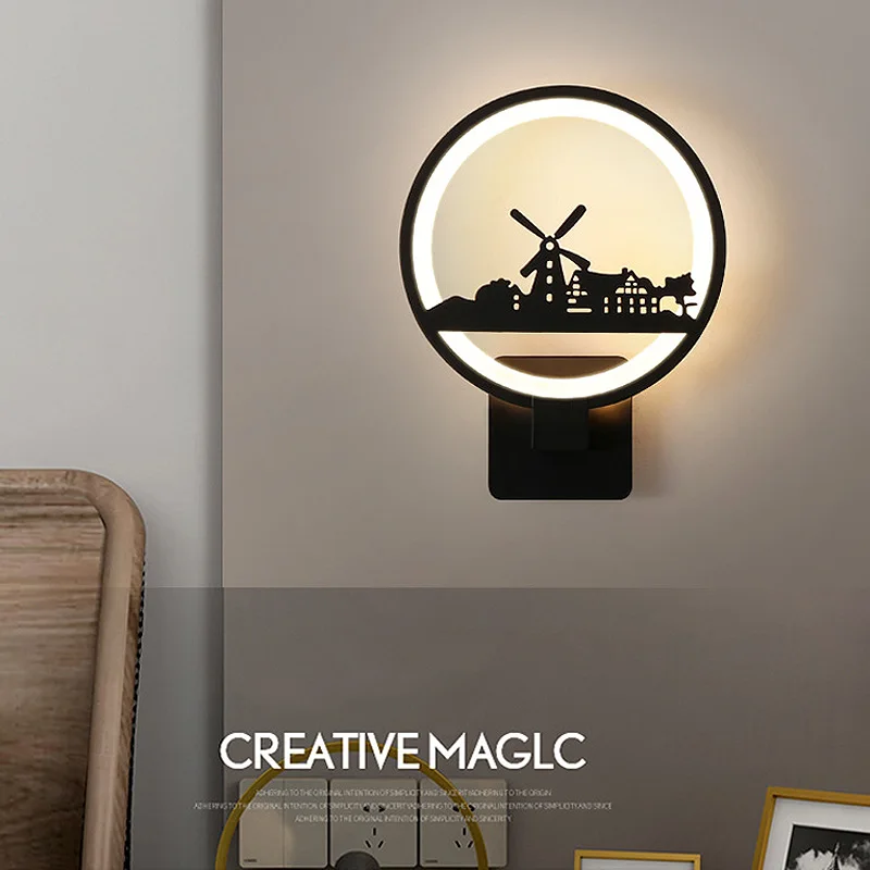 

Modern LED Wall Lamps For Bedside Dining Room Aisle Hallway Stairway Living Room Corridor Bedroom Indoor Home Decorative Sconce