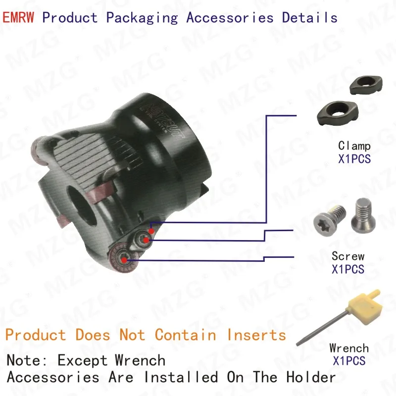 Moask EMRW R5 R6 50 63 80 мм режущий инструмент с фиксирующей головкой твердосплавное