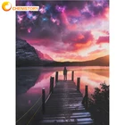 Набор для рисования по номерам на холсте, с изображением неба