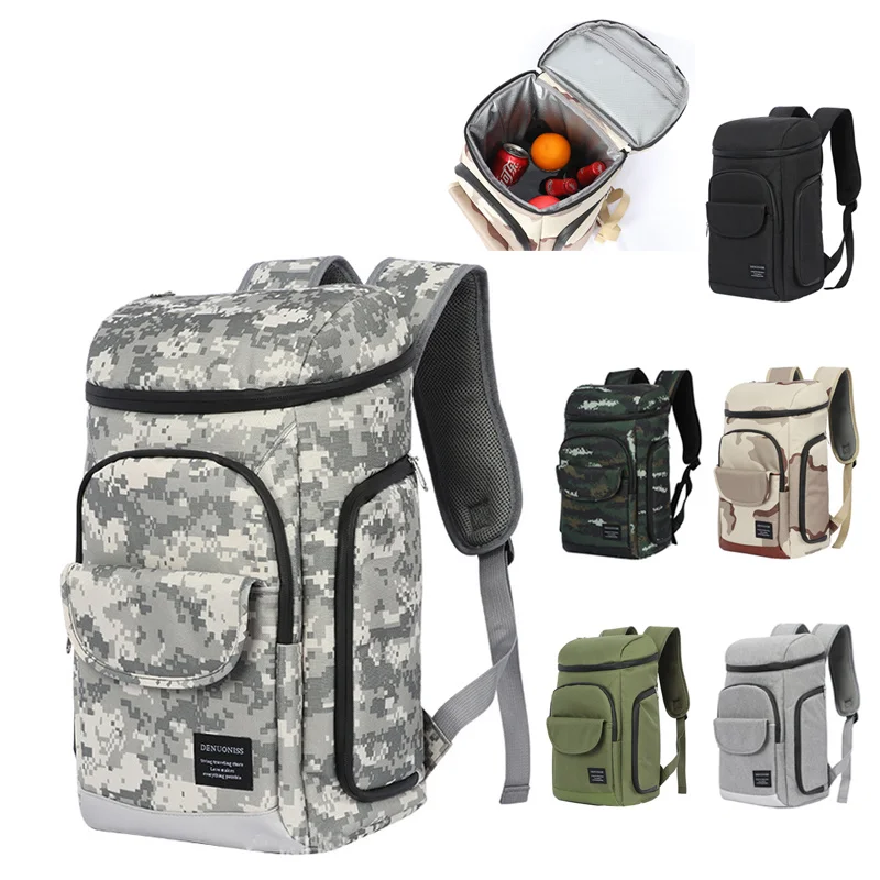 

30L Soft Cooler Bag 35 Cans 100% Leakproof Cooler Backpack 600D Waterproof Picnic Backpack Lunch Thermal Insulated Bag